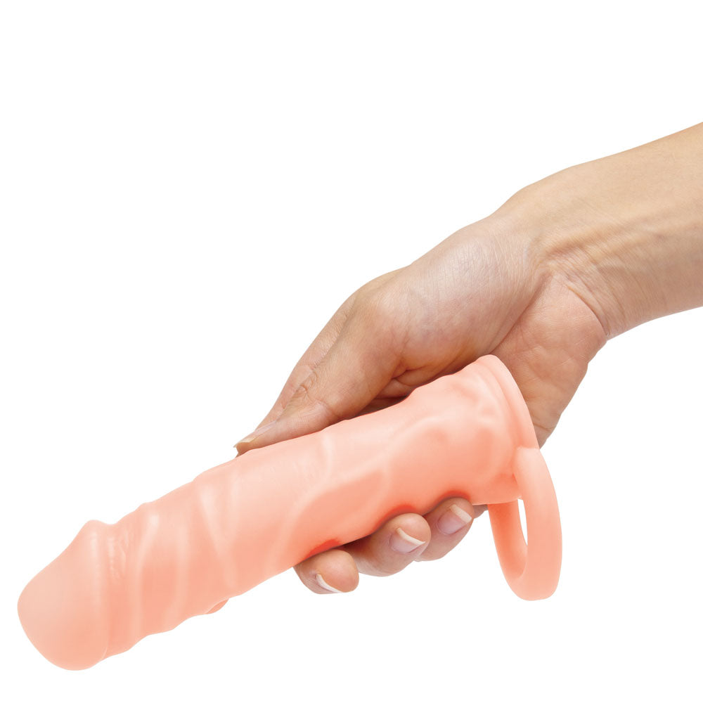 Size Up Realistic 1 Inch Penis Extender Flesh Flesh 2.5 Cm (1'') Penis Extension Sleeve