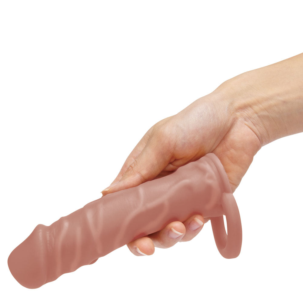 Size Up Realistic 1 Inch Penis Extender Tan Tan 2.5 Cm (1'') Penis Extension Sleeve