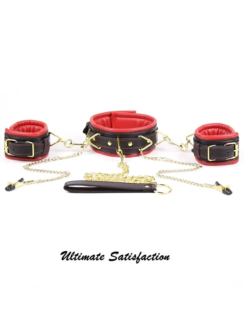 Collar and Cuff Set with Nipple Clamps