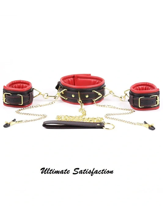 Collar and Cuff Set with Nipple Clamps