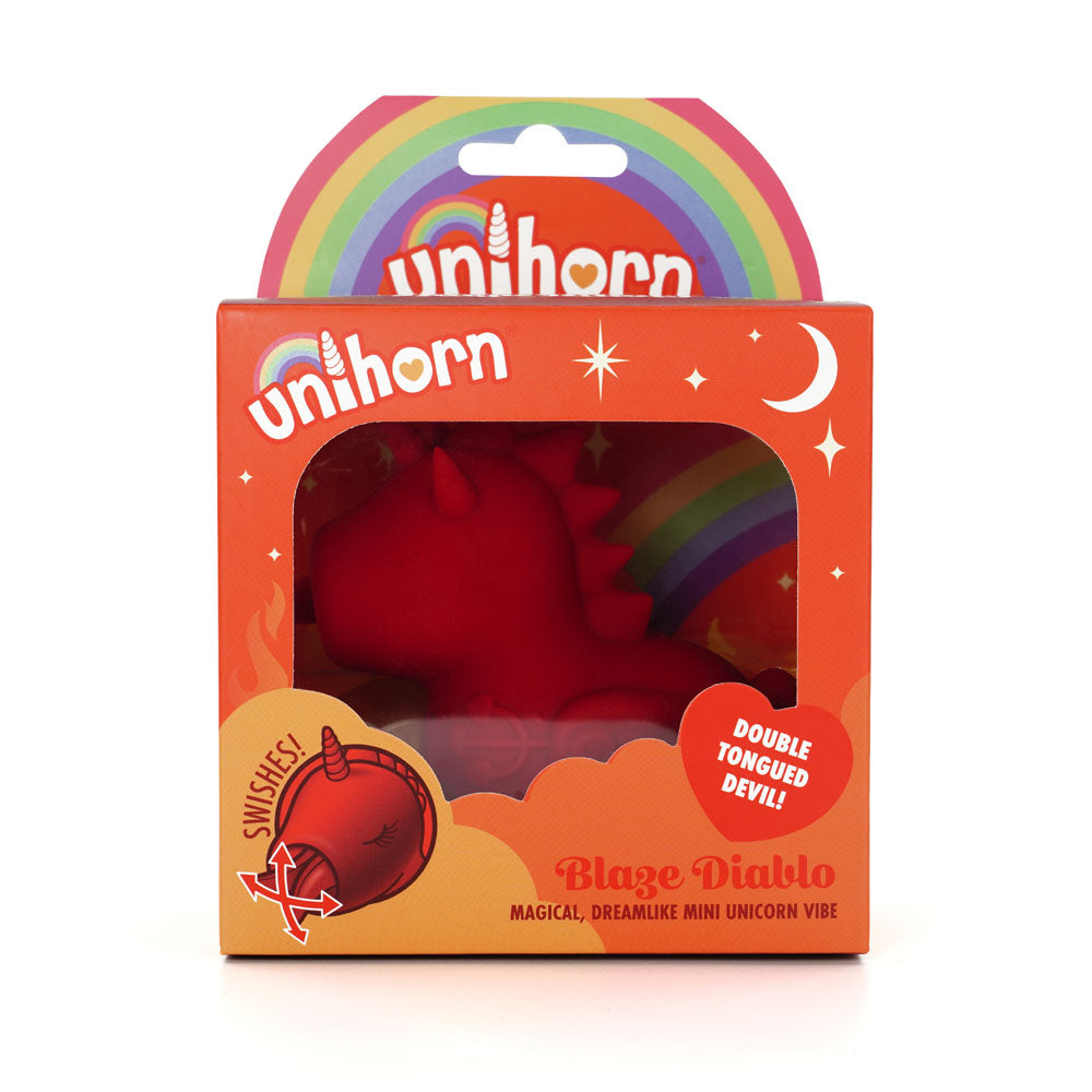 Unihorn Blaze Diablo Red Usb Rechargeable Forked Tongue Flicking Stimulator