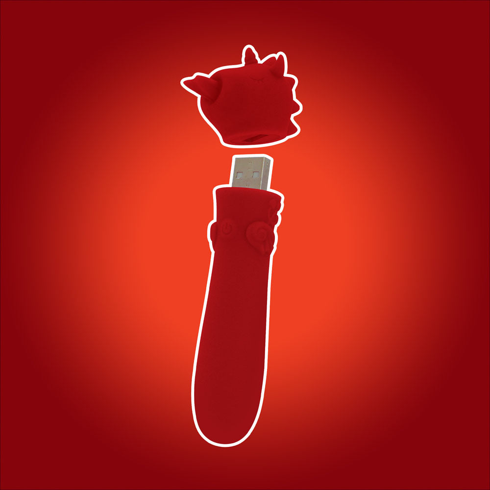 Unihorn Usb Bullet Blaze Diablo Red Usb Rechargeable Vibrating Bullet