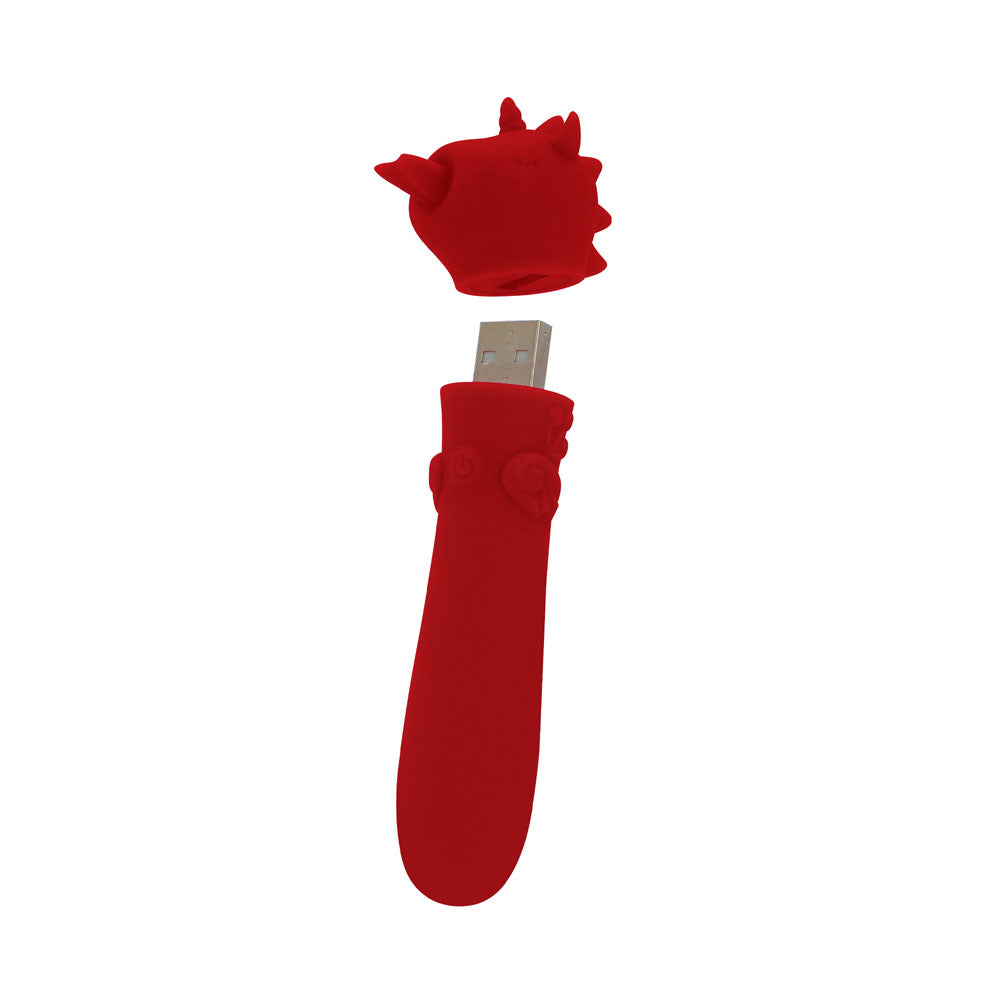 Unihorn Usb Bullet Blaze Diablo Red Usb Rechargeable Vibrating Bullet