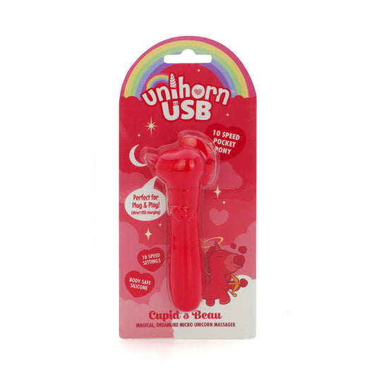 Unihorn Usb Bullet Cupid's Beau Red Usb Rechargeable Vibrating Bullet