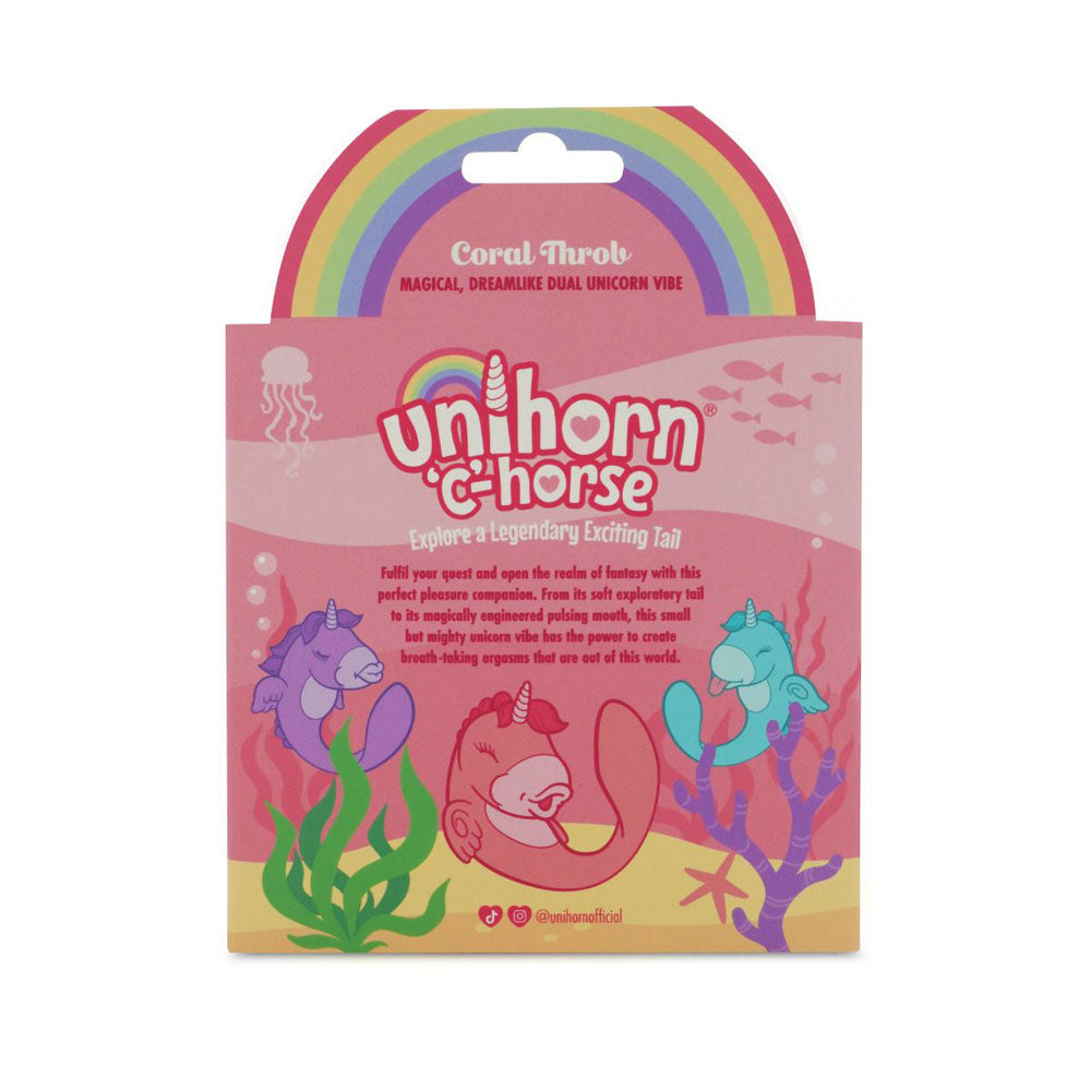 Unihorn C Horse Coral Throb Coral Usb Rechargeable Dual Unicorn Vibrator