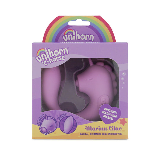 Unihorn C Horse Marina Lilac Lilac Usb Rechargeable Dual Unicorn Vibrator