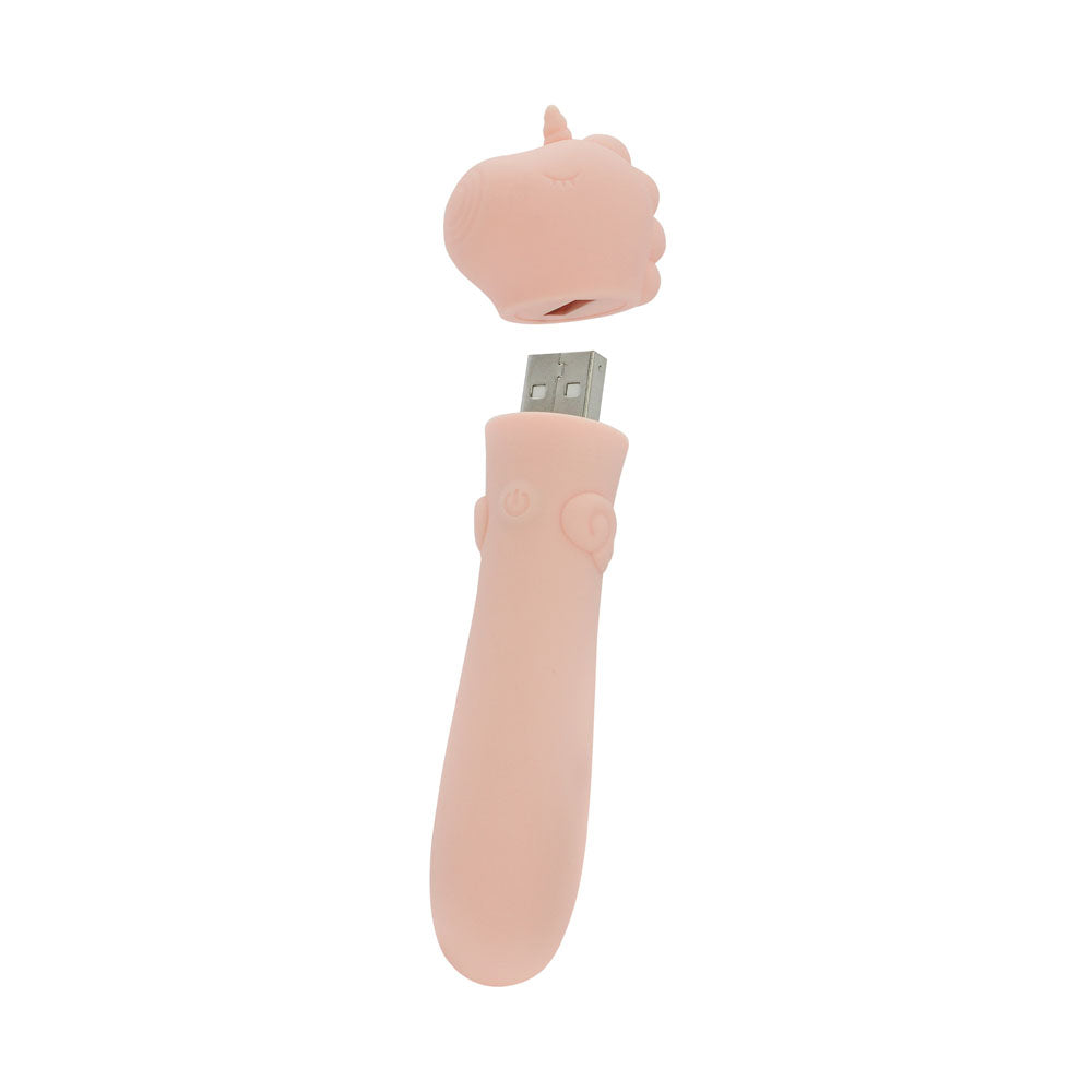 Unihorn Usb Bullet Heart Throb Coral Usb Rechargeable Vibrating Bullet
