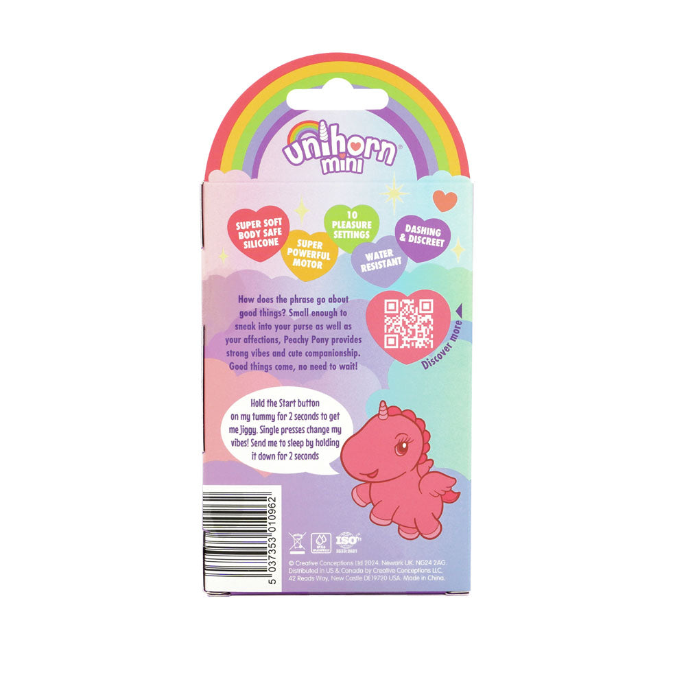 Unihorn Mini Peachy Pony Peach Usb Rechargeable Stimulator