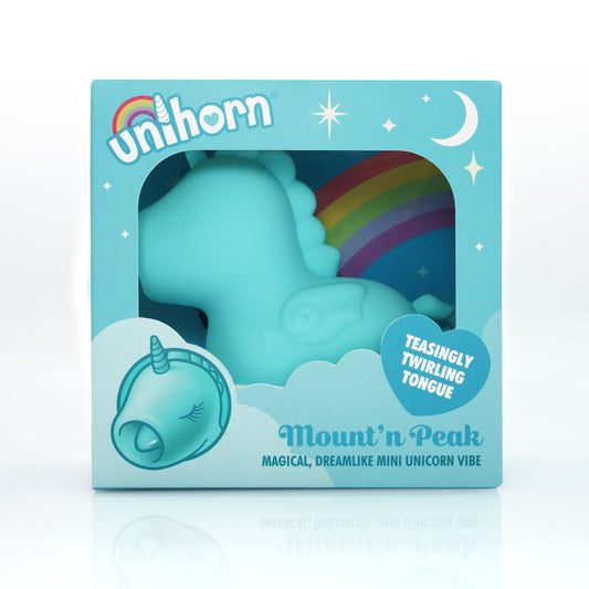 Unihorn Mount'n Peak Teal Usb Rechargeable Flicking Stimulator