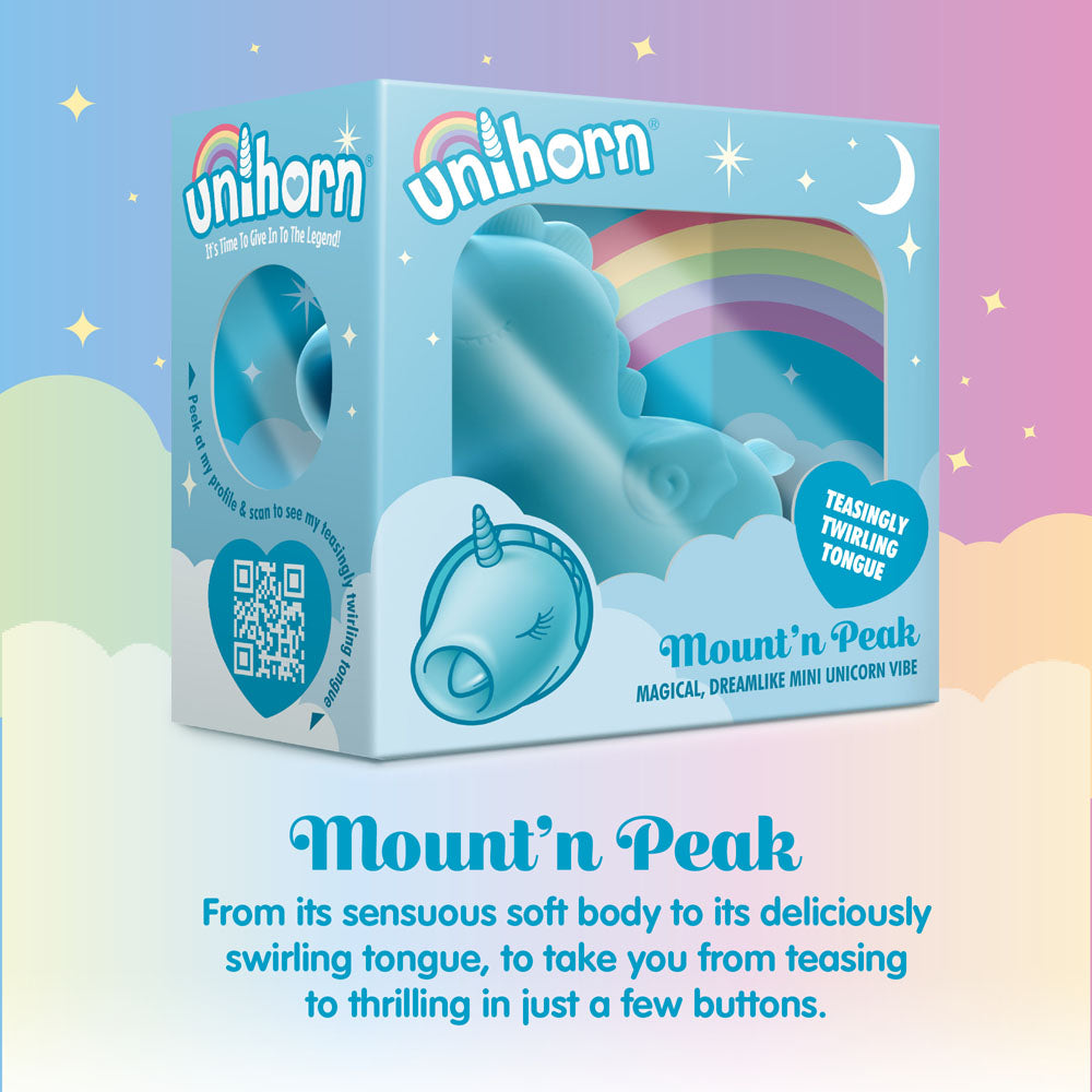 Unihorn Mount'n Peak Teal Usb Rechargeable Flicking Stimulator