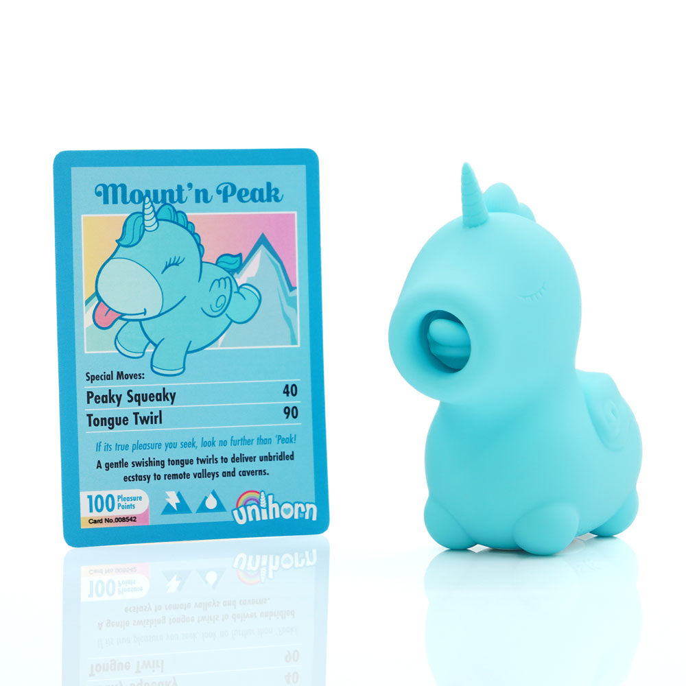 Unihorn Mount'n Peak Teal Usb Rechargeable Flicking Stimulator