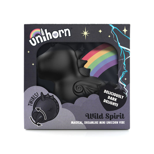 Unihorn Wild Spirit Black Usb Rechargeable Flicking Stimulator