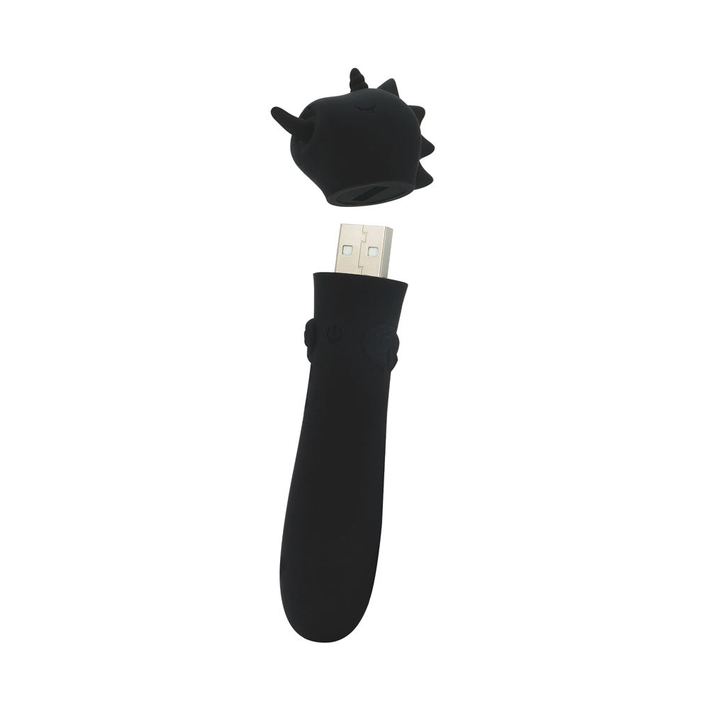 Unihorn Usb Bullet Wild Spirit Black Usb Rechargeable Vibrating Bullet