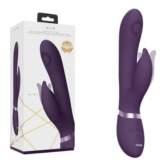 Vive Aimi Purple Purple 22.3 Cm Usb Rechargeable Rabbit Vibrator