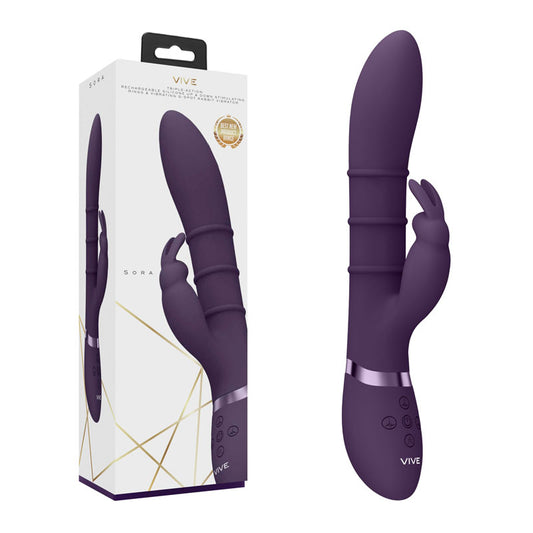 Vive Sora Purple Purple 24.2 Cm Usb Rechargeable Rabbit Vibrator