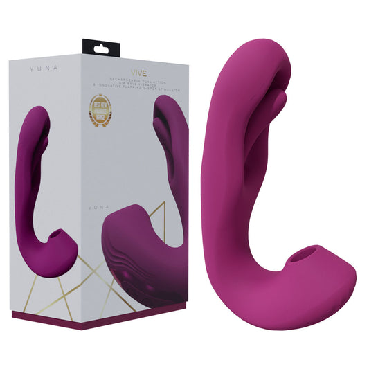 Vive Yuna Pink Pink Usb Rechargeable Flapping Vibrator With Air Pulsation