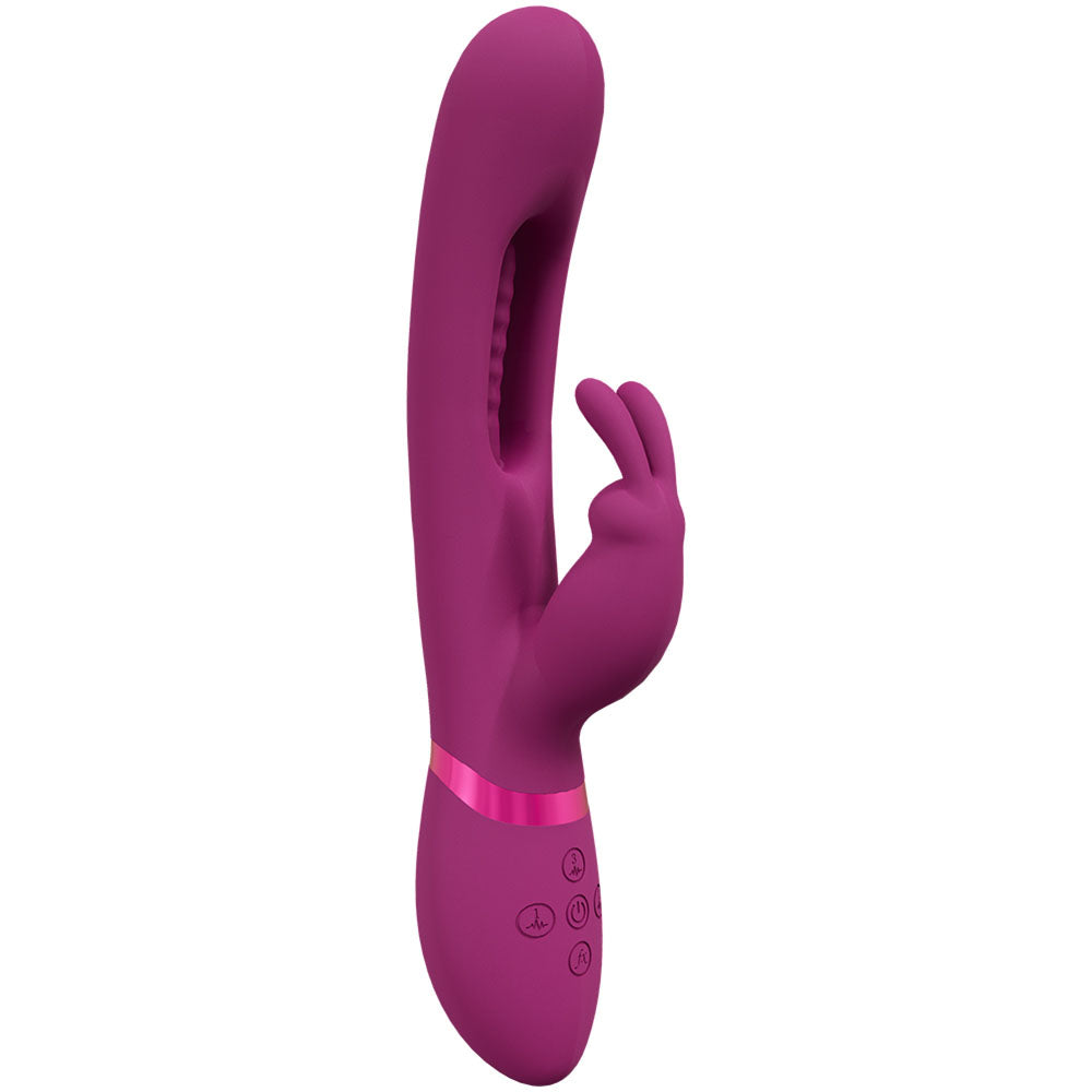 Vive Mika Pink Pink 23.2 Cm Usb Rechargeable Rabbit Vibrator With Flapping Shaft