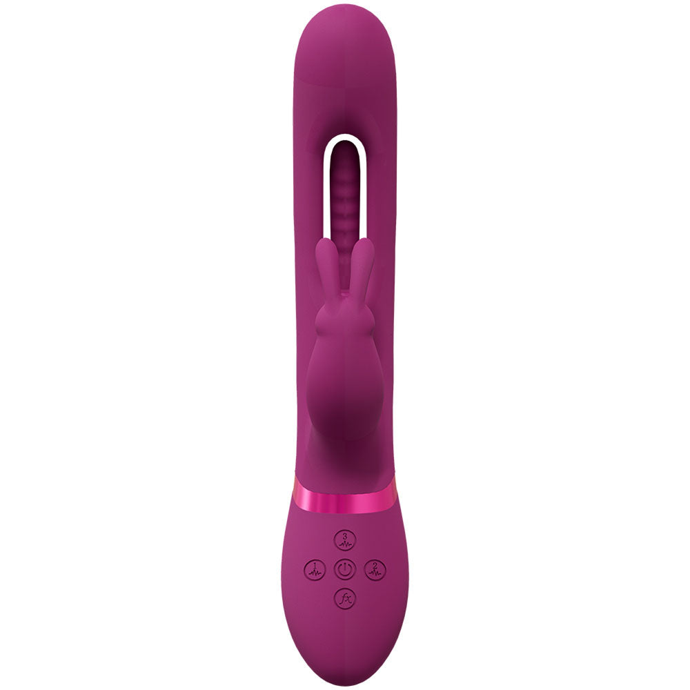 Vive Mika Pink Pink 23.2 Cm Usb Rechargeable Rabbit Vibrator With Flapping Shaft