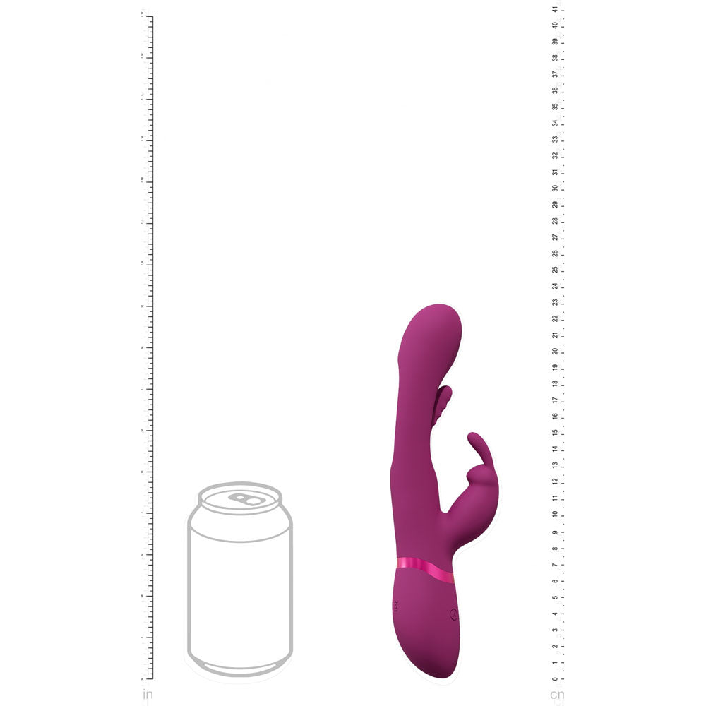 Vive Mika Pink Pink 23.2 Cm Usb Rechargeable Rabbit Vibrator With Flapping Shaft