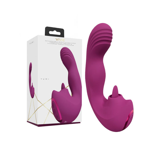 Vive Yumi Pink Pink Usb Rechargeable Triple Motor Vibrator
