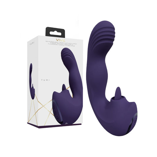 Vive Yumi Purple Purple Usb Rechargeable Triple Motor Vibrator
