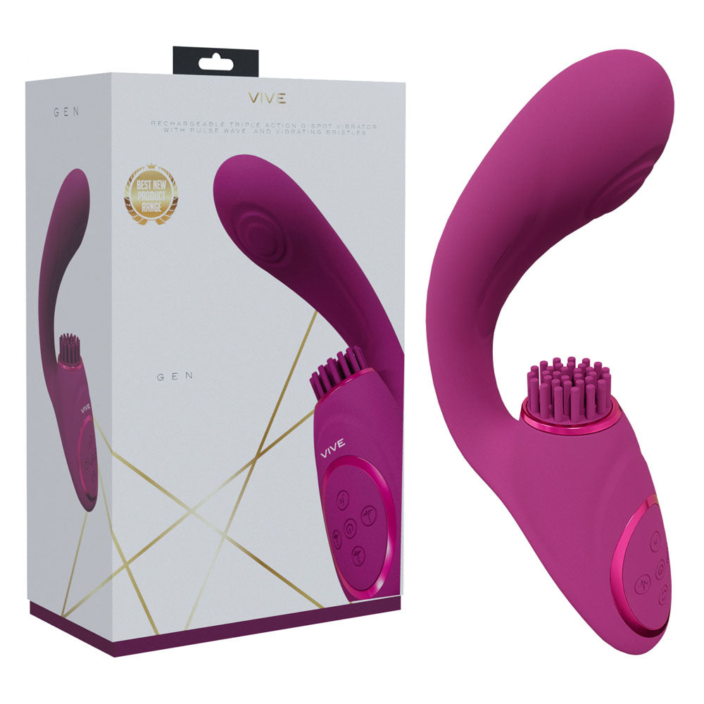 Vive Gen Pink Pink Usb Rechargeable Triple Motor Vibrator