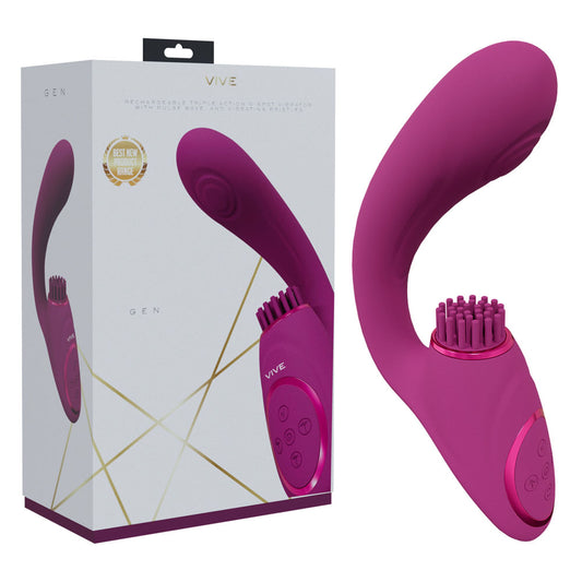 Vive Gen Pink Pink Usb Rechargeable Triple Motor Vibrator