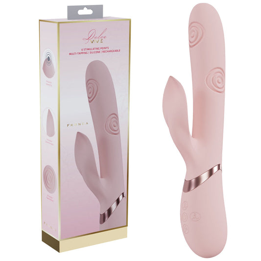 Vive Fronda Pink Pink 25 Cm Usb Rechargeable Tapping Rabbit Vibrator
