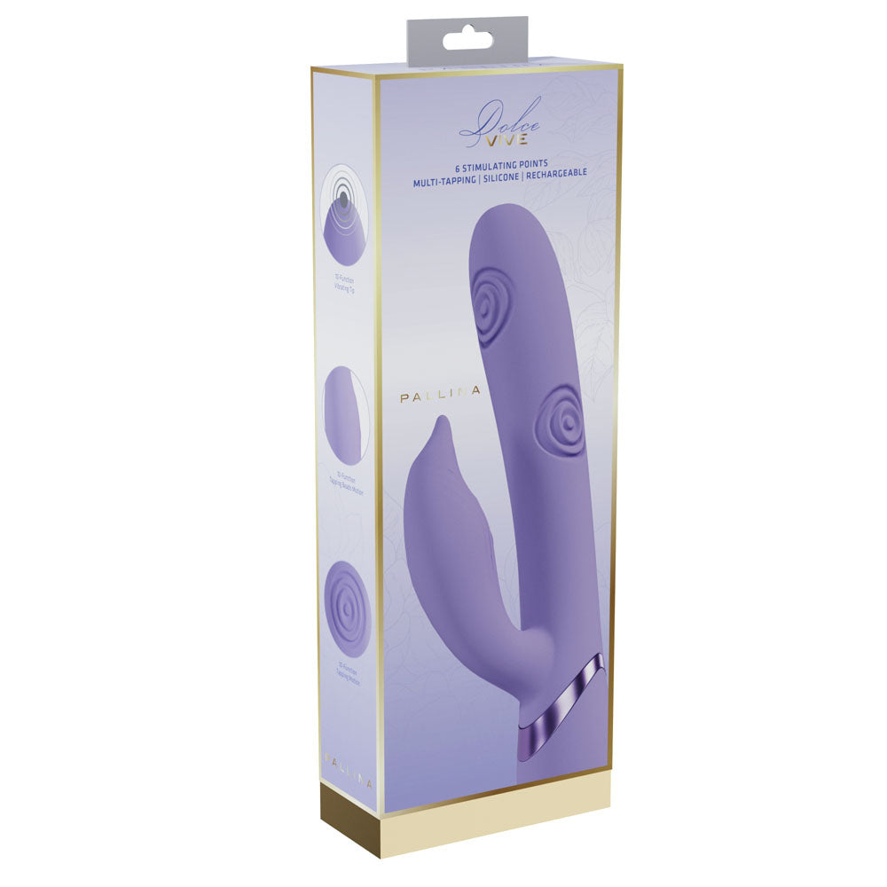 Vive Pallina Purple Purple 25 Cm Usb Rechargeable Tapping Rabbit Vibrator