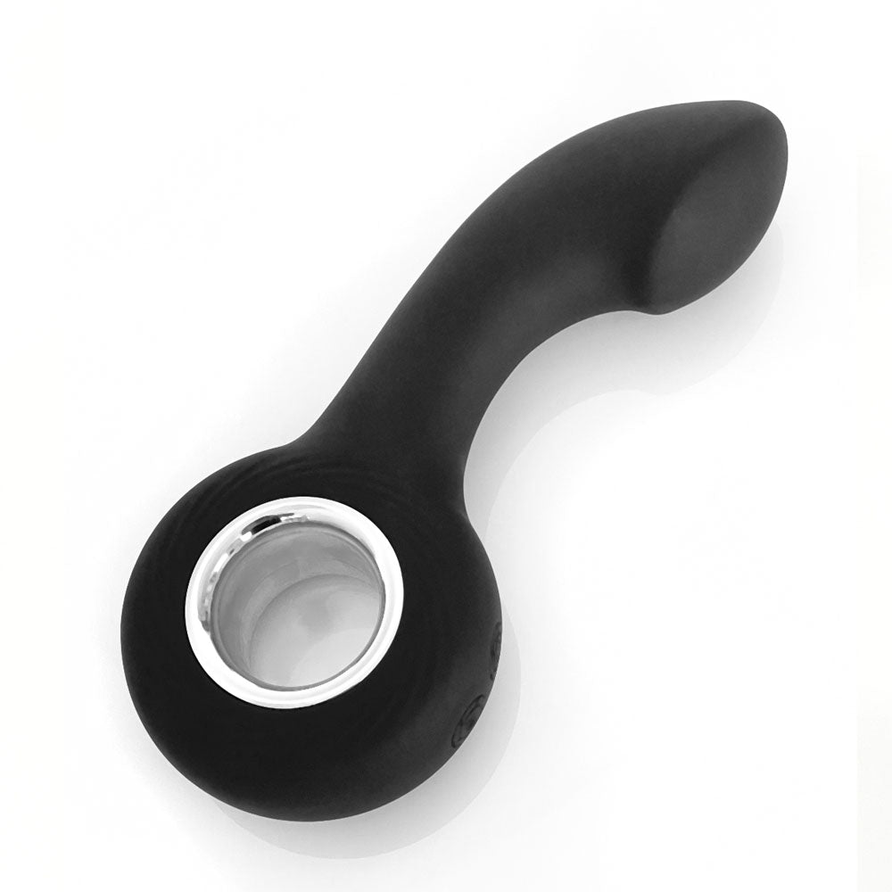 Vers Rechargeable Silicone P Spot Vibe Black 13 Cm Usb Rechargeable Prostate Massager