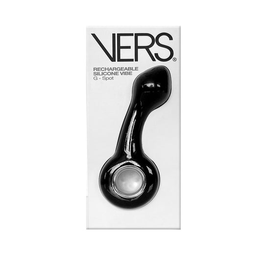 Vers Rechargeable Silicone G Spot Vibe Black 13.8 Cm Usb Rechargeable Vibrator