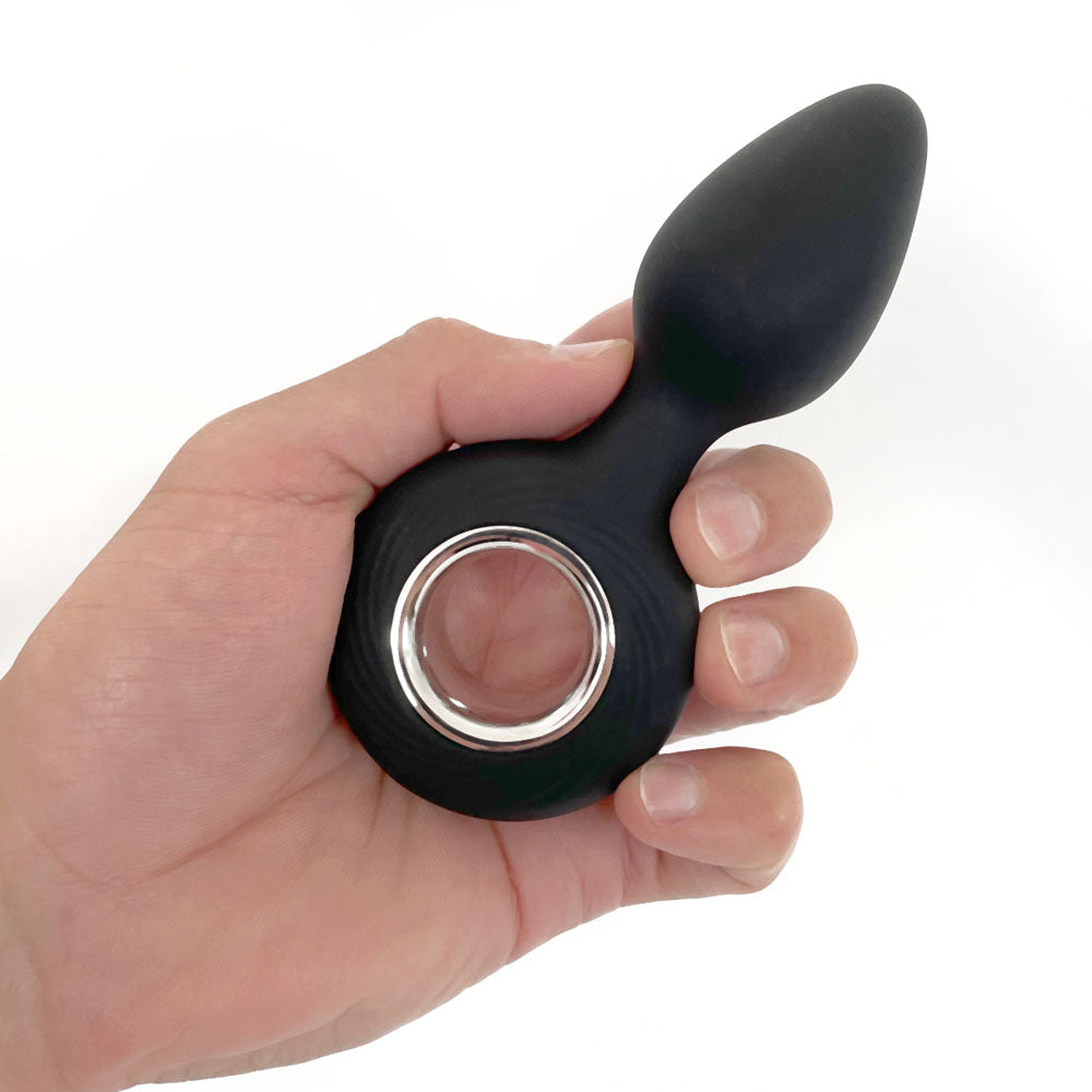 Vers Rechargeable Silicone Plug Vibe Black 12.5 Cm Usb Rechargeable Vibrating Butt Plug