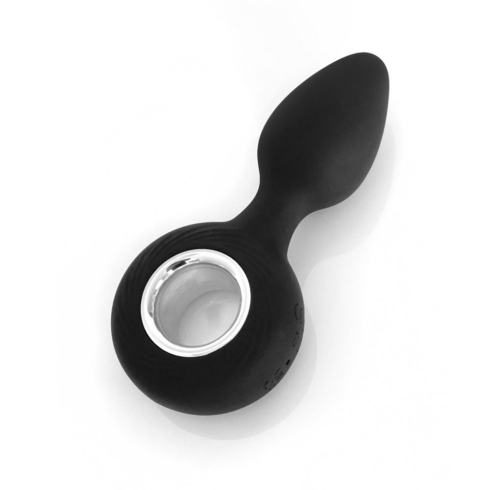 Vers Rechargeable Silicone Plug Vibe Black 12.5 Cm Usb Rechargeable Vibrating Butt Plug