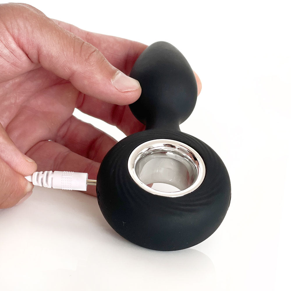 Vers Rechargeable Silicone Plug Vibe Black 12.5 Cm Usb Rechargeable Vibrating Butt Plug