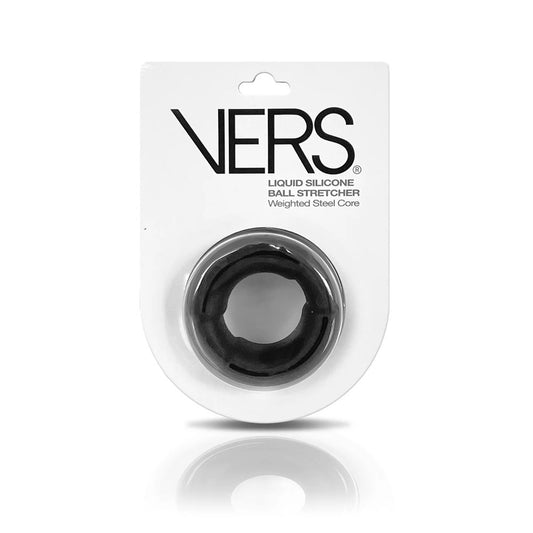 Vers Liquid Silicone Weight Steel Core Ball Stretcher Black Ball Stretcher Ring With Steel Core