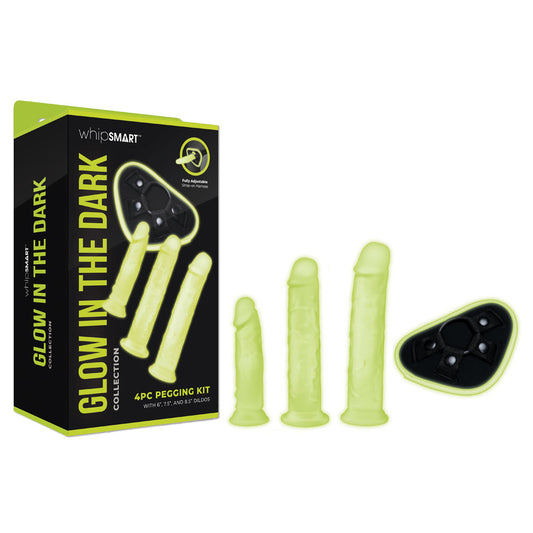 Whip Smart Glow In The Dark 4pc Pegging Kit Glow In Dark Strap On Kit