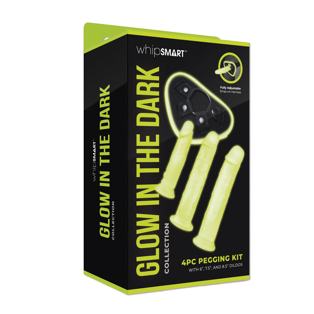 Whip Smart Glow In The Dark 4pc Pegging Kit Glow In Dark Strap On Kit