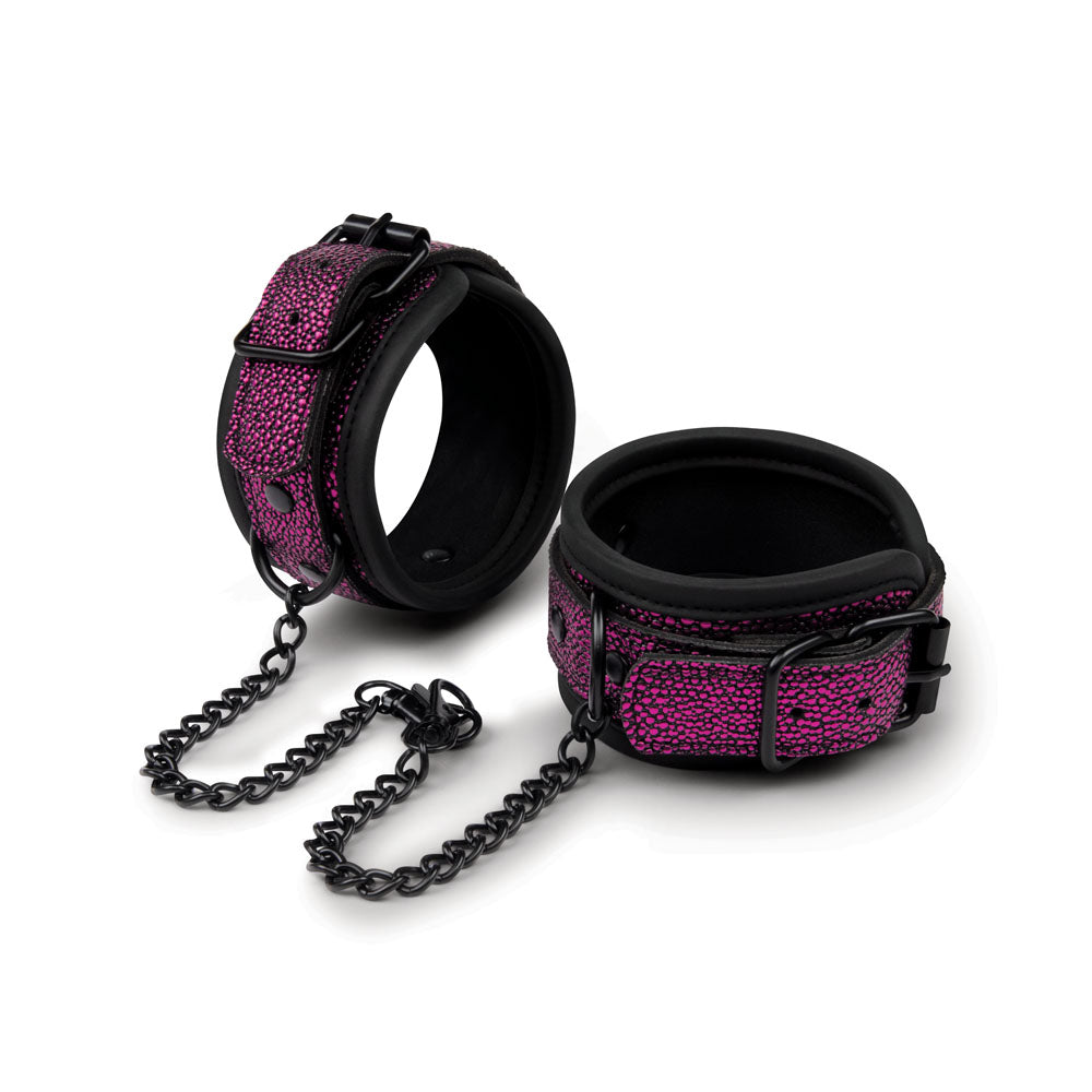 Whip Smart Dragons Lair Deluxe Wrist & Ankle Cuffs Purple/Black Restraints