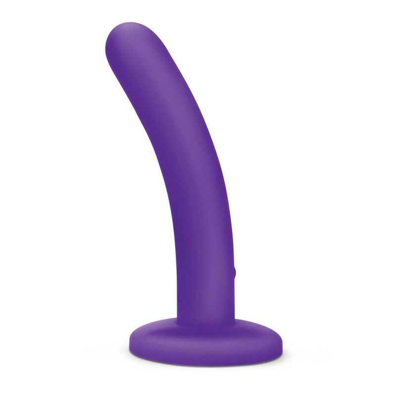 Whip Smart 5'' Slimline Rechargeable Vibrating Dildo Purple 12.7 Cm Usb Rechargeable Dildo