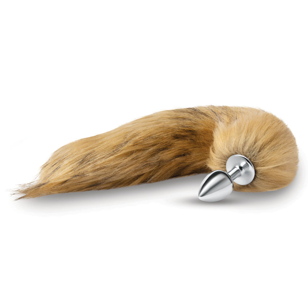 Whip Smart Furry Tales 14 Inch Brown Fox Tail Metal 6.3 Cm Butt Plug With Brown Fox Tail
