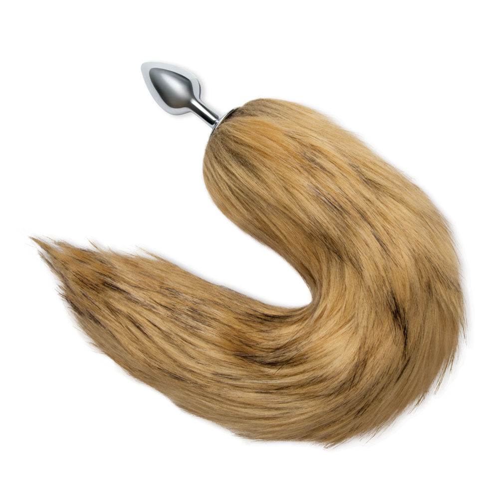 Whip Smart Furry Tales 14 Inch Brown Fox Tail Metal 6.3 Cm Butt Plug With Brown Fox Tail