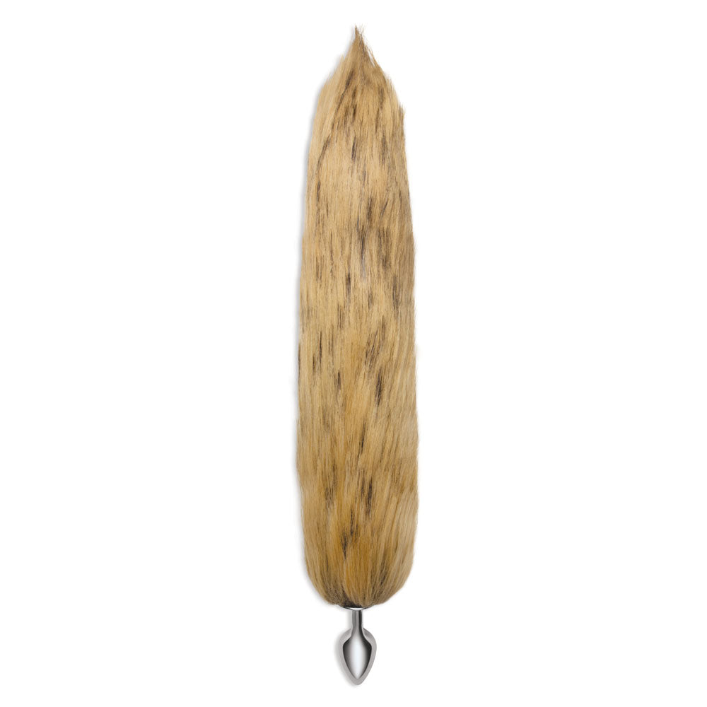 Whip Smart Furry Tales 14 Inch Brown Fox Tail Metal 6.3 Cm Butt Plug With Brown Fox Tail