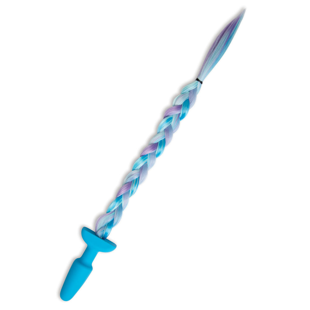 Whip Smart Furry Tales Silicone Unicorn Butt Plug Blue 8.9 Cm Butt Plug With Unicorn Tail