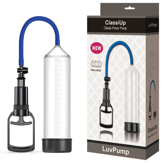 Luv Pump Classi Up Classic Power Pump Medium Clear Penis Pump