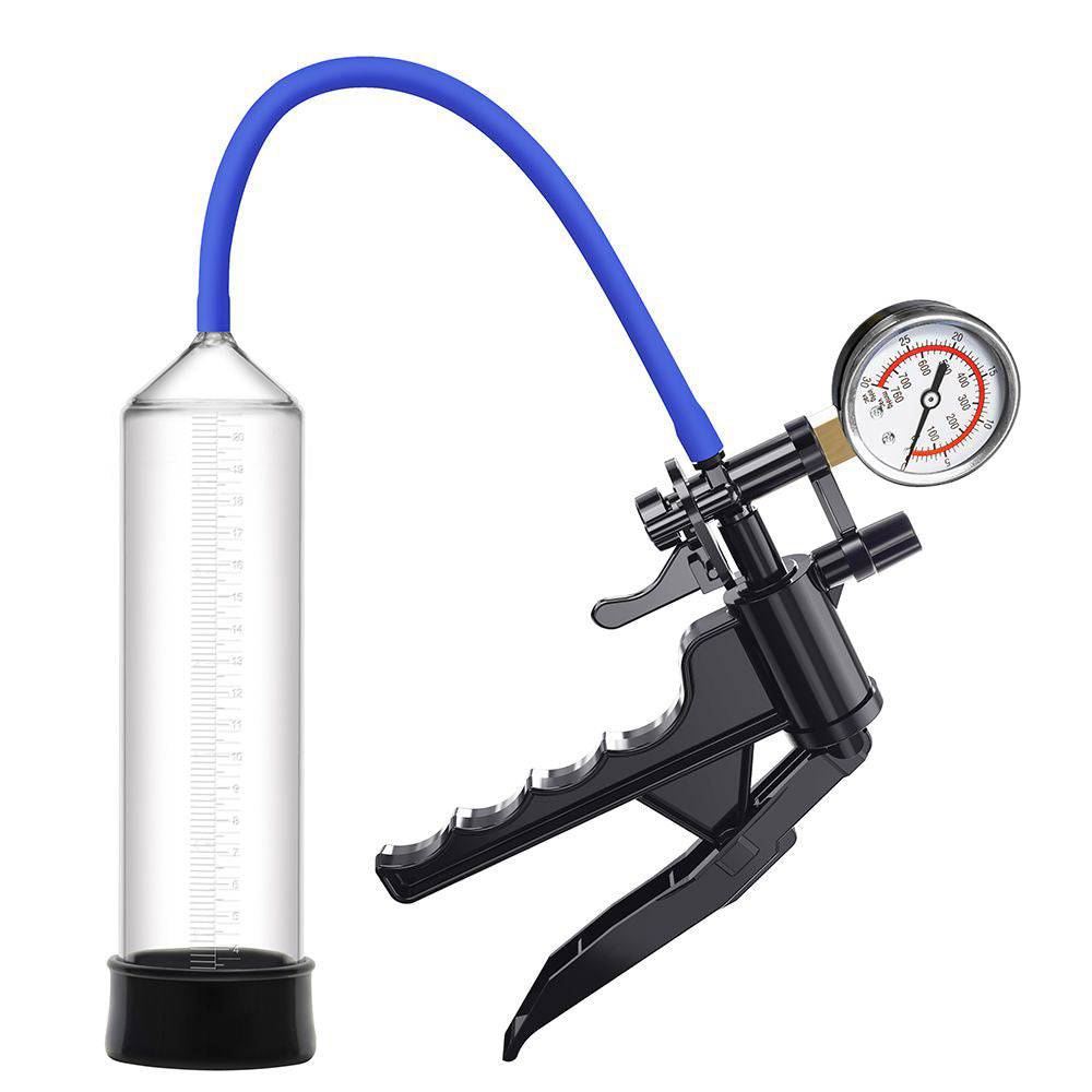 Luv Pump Pro Xtra Professional Gauge Power Pump Clear Penis Pump With Pressure Gauge