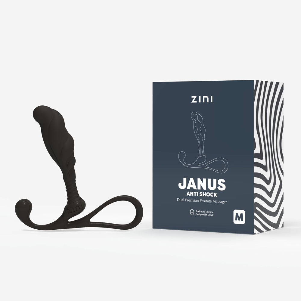 Zini Janus Anti Shock Medium Black Medium Prostate Massager