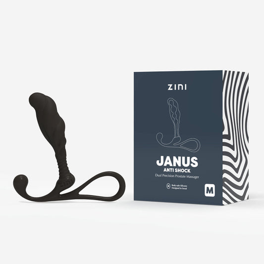 Zini Janus Anti Shock Medium Black Medium Prostate Massager
