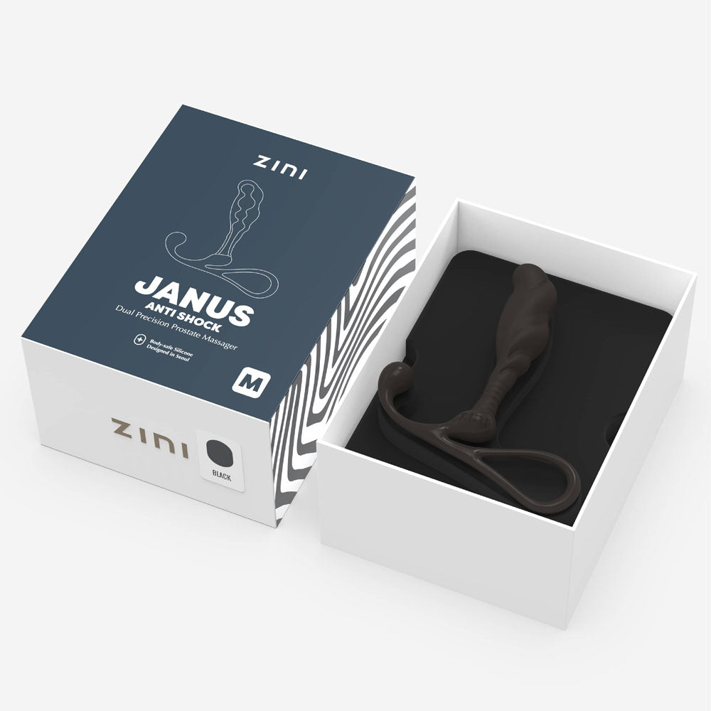 Zini Janus Anti Shock Medium Black Medium Prostate Massager