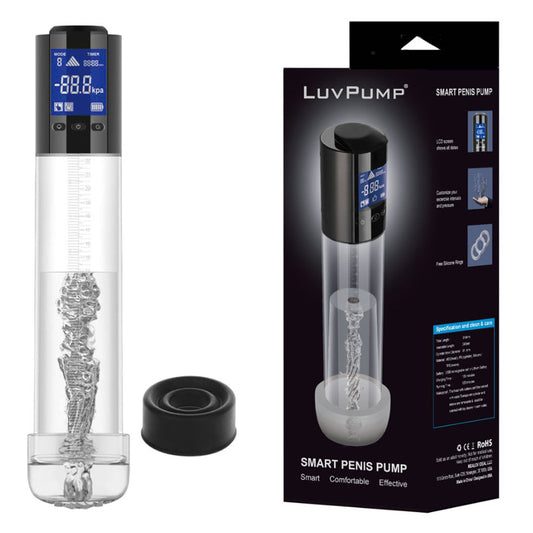 Luv Pump Smart Penis Pump Clear Usb Rechargeable Automatic Penis Pump