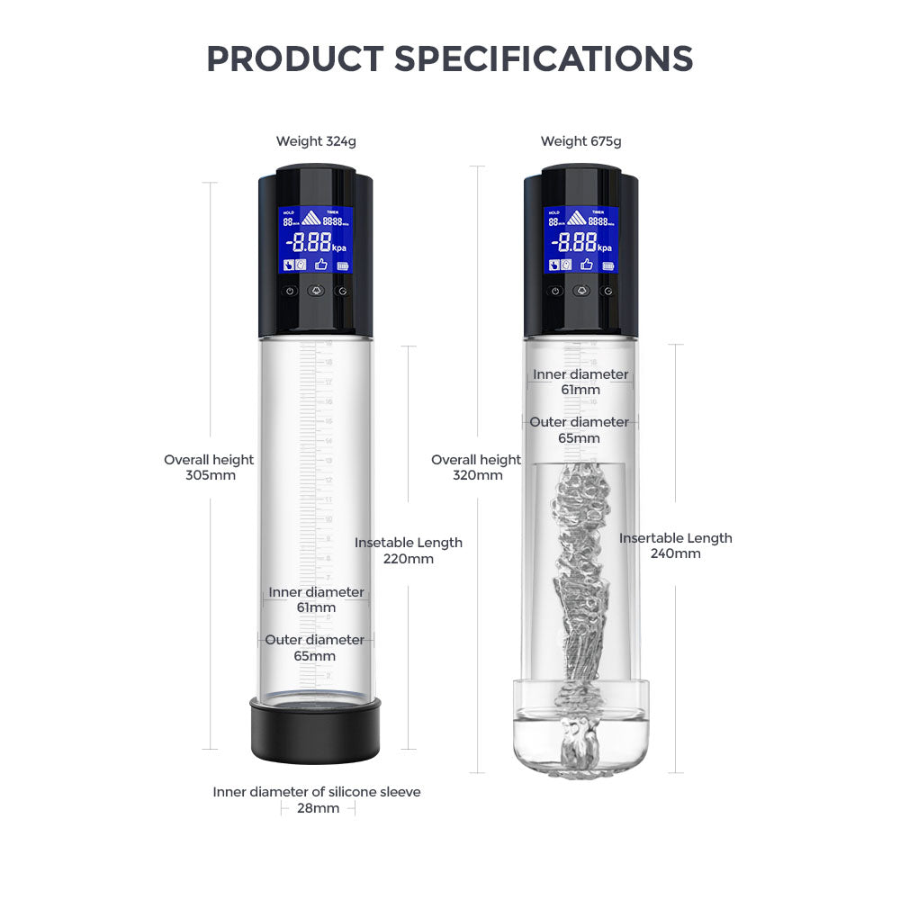 Luv Pump Smart Penis Pump Clear Usb Rechargeable Automatic Penis Pump
